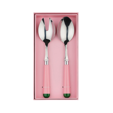 Pink and Green Salad Servers