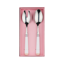 White and Beige Salad Servers