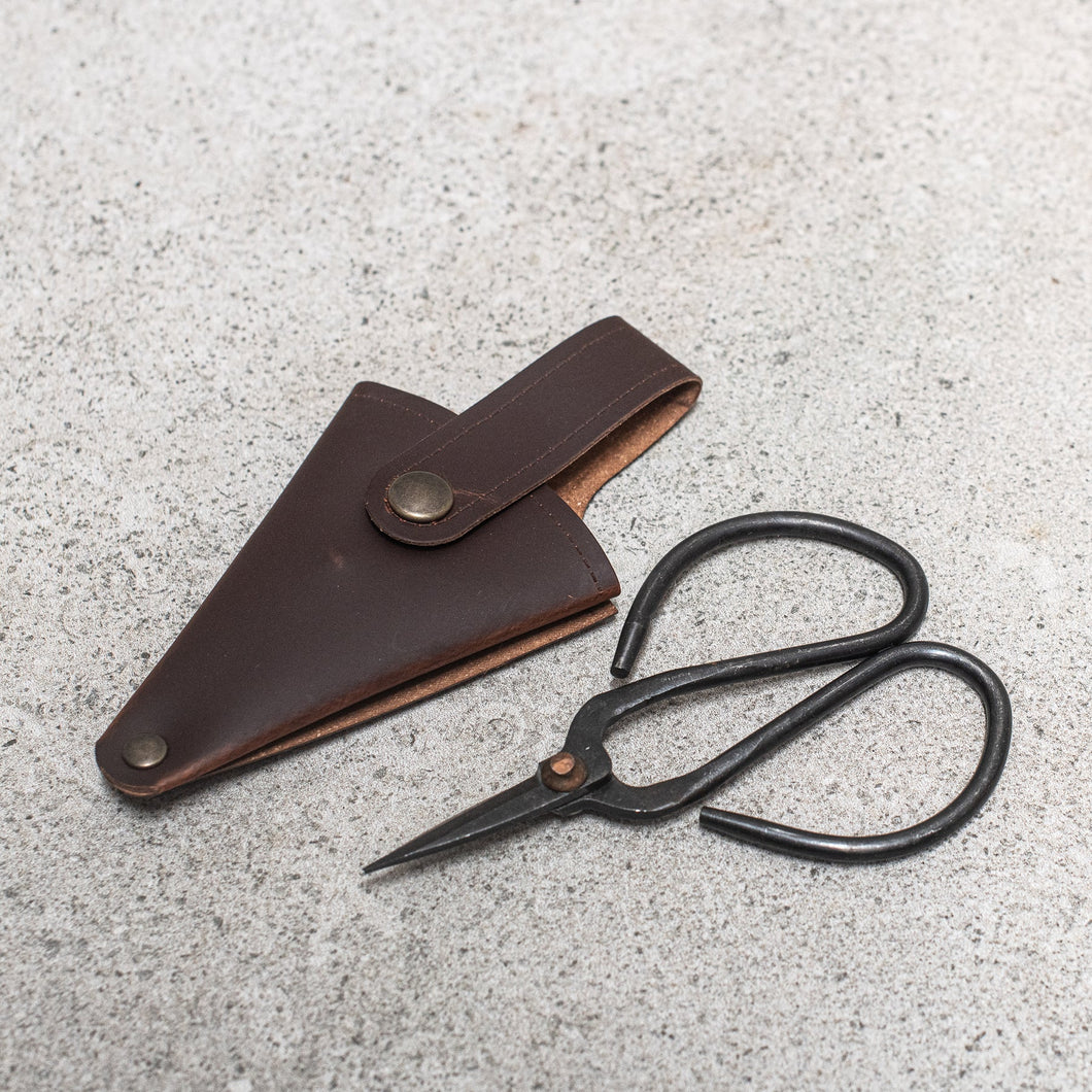Scissors In Leather Pouch