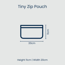Tiny Zip Pouch – Green Blue Stripe