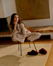 Wine Sheepskin Slippers