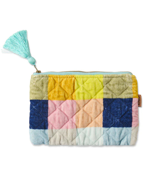 Florida Tartan Velvet Cosmetics Purse