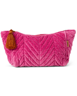 Pink Velvet Toiletry Bag