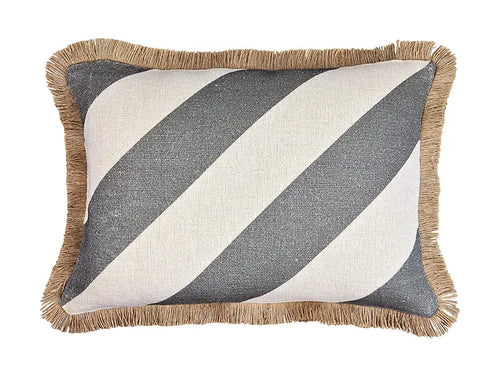 Grey Diagonal Outdoor Cushion
