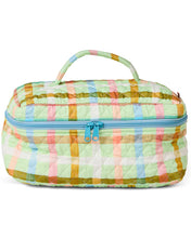 Candy Check Mint Quilted Toiletry Case