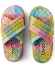 Florida Tartan Quilted Velvet Slippers