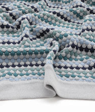 Confetti Stripe Baby Blanket - Blue