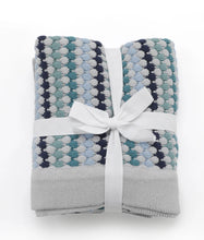 Confetti Stripe Baby Blanket - Blue