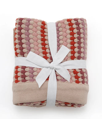 Confetti Stripe Baby Blanket - Pink