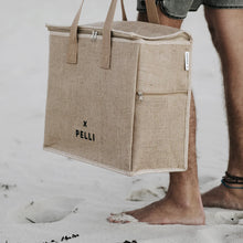 'Chill Homie' Large Cooler Bag - Jute Natural