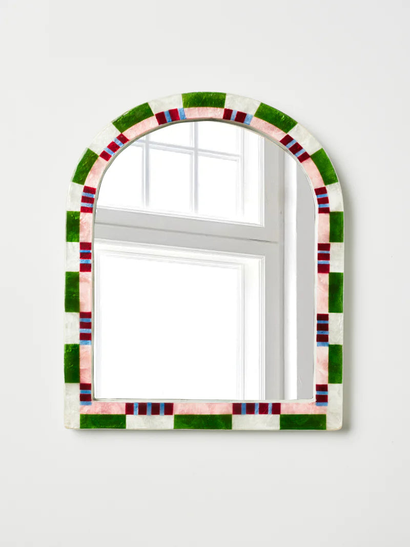 Bloom Nouveau Check Mirror
