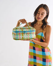 Candy Check Mint Quilted Toiletry Case