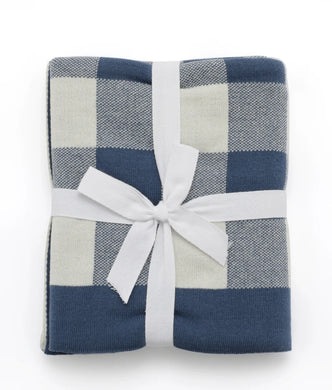 Gingham Baby Blanket - Blue