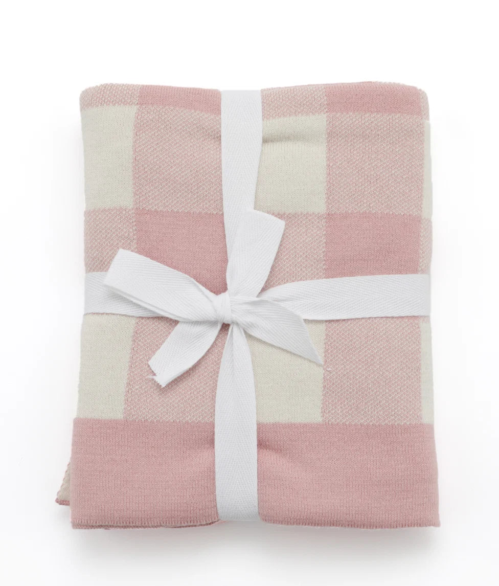 Gingham Baby Blanket - Pink