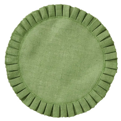 Pleat Jute Placemat - Green