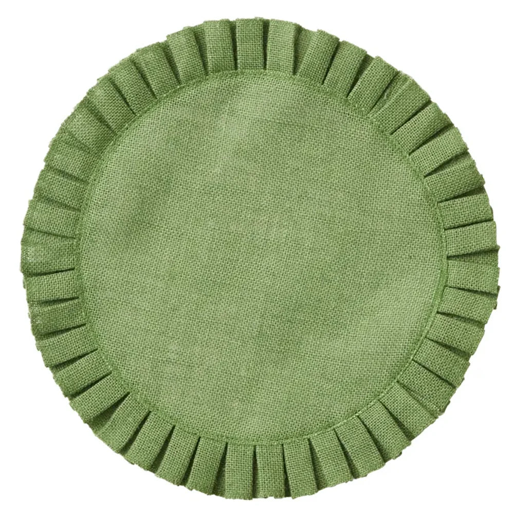 Pleat Jute Placemat - Green
