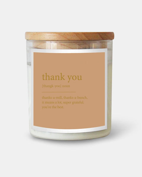 Goldie Thank You Dictionary Candle