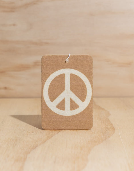 Peace Sign Tan Air Freshener