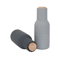Salt & Pepper Bottle Grinders - Cool Grey, Beech Lid