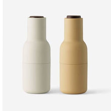 Salt + Pepper Grinders, Barley + Walnut Lid