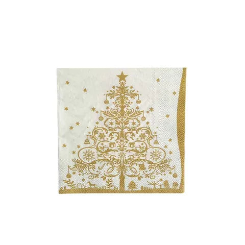 Gold Christmas Tree Napkin