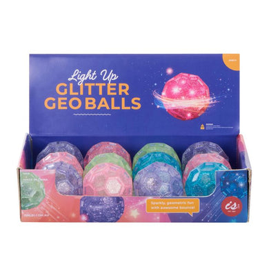 Light Up Glitter Geo Ball (assorted)