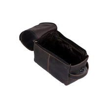 Leather Travel Wash Bag - Darwin Brown