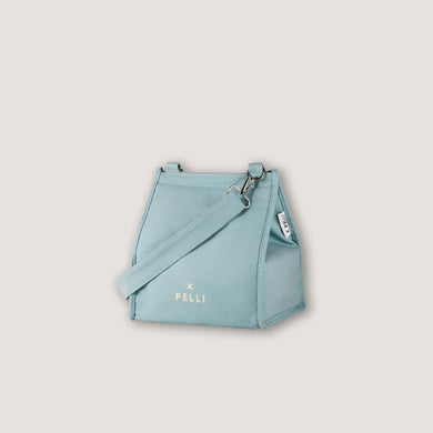 Cross the Sea Canvas Crossbody Insulated Lunch Bag - Blue Surf