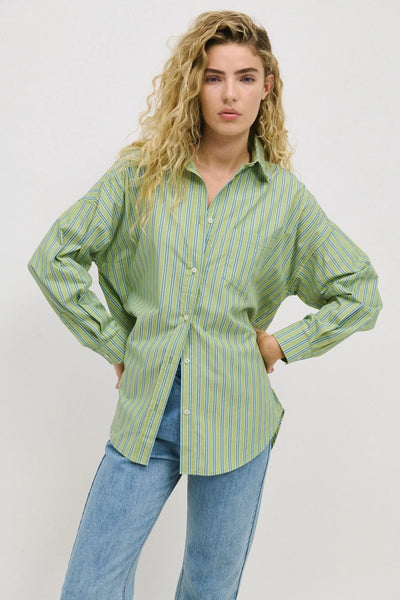 Molly Shirt - Green Stripe