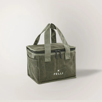 Lunch Squared Waxed Canvas Lunch Bag Burnt Olve