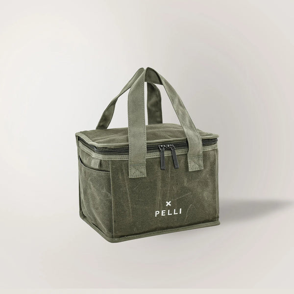 Lunch Squared Waxed Canvas Lunch Bag Burnt Olve