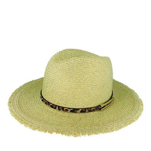 Animal Print Frayed Hat