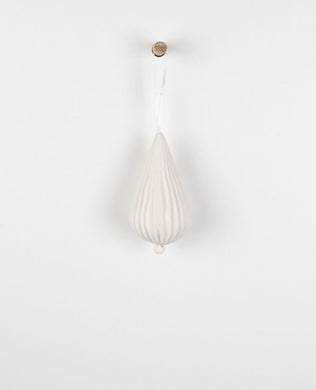 Wanderlust Hanging Porcelain Teardrop - Chalk
