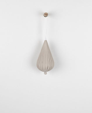 Wanderlust Hanging Porcelain Teardrop - Mocha
