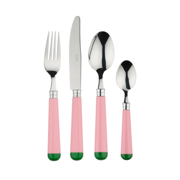 Pink & Green Cutlery Set