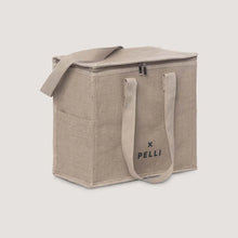 'Chill Homie' Large Cooler Bag - Jute Natural