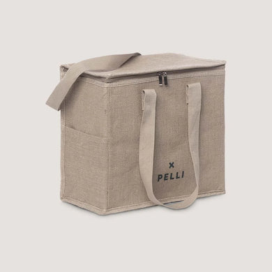 'Chill Homie' Large Cooler Bag - Jute Natural