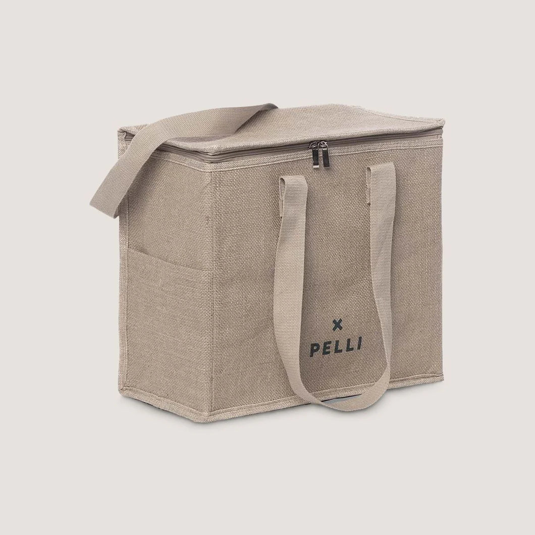 'Chill Homie' Large Cooler Bag - Jute Natural