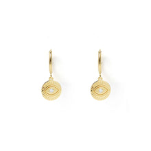 Protective Eye Gold Huggie Earrings