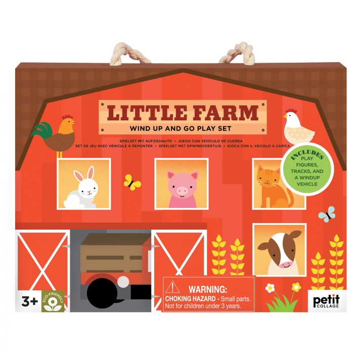 PETIT COLLAGE WIND UP AND GO PLAY SET - LITTLE FARM MULTI-COLOURED PETIT COLLAGE WIND UP AND GO PLAY SET - LITTLE FARM MULTI-COLOURED