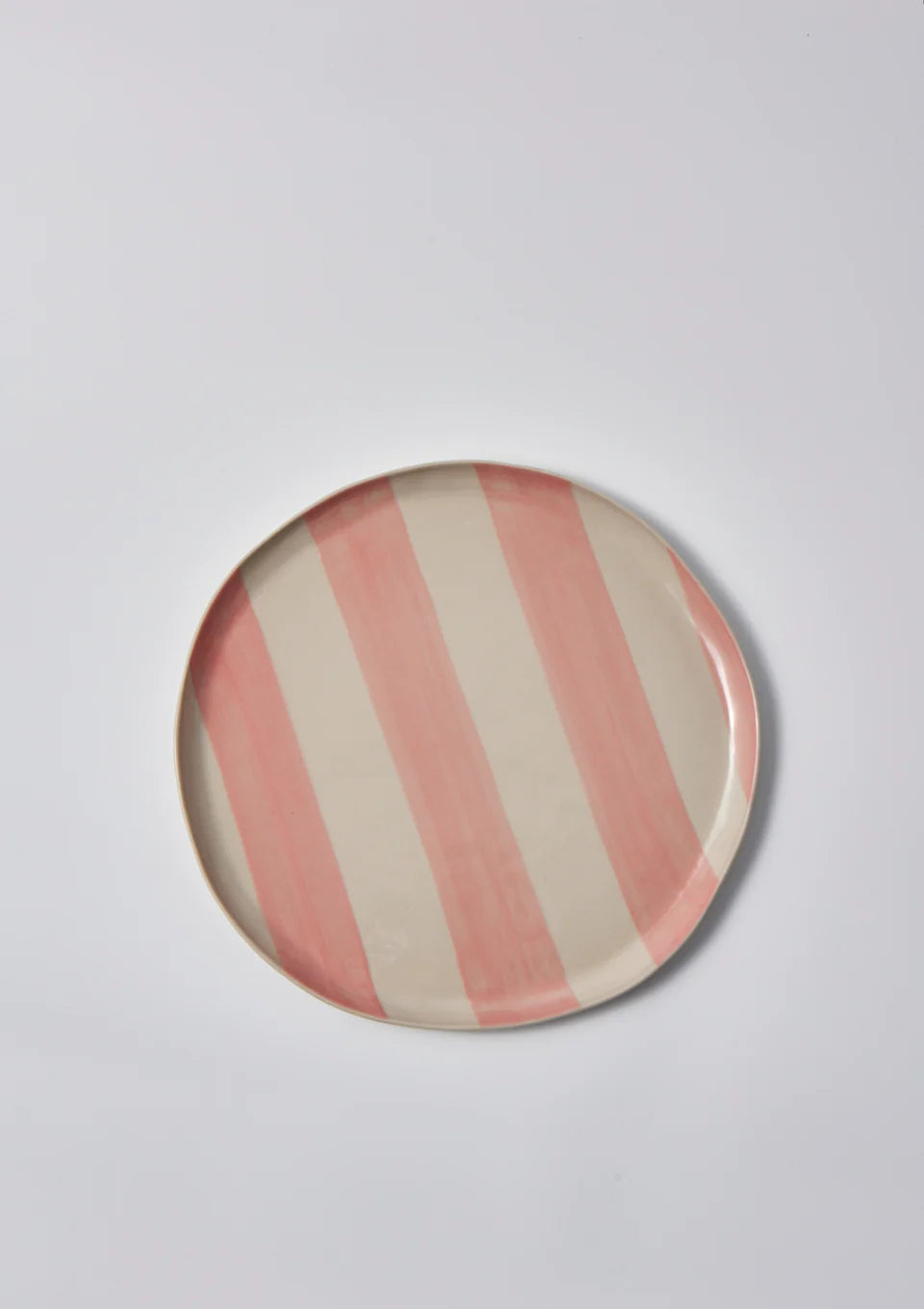 Cabana Stripe Platter Pink