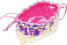 Mermaid Pink Sequin Cross Body Drawstring Bag