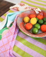 Candy Stripe Green & Pink Tablecloth