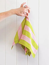 Candy Stripe Green & Pink Napkins - Set of 4