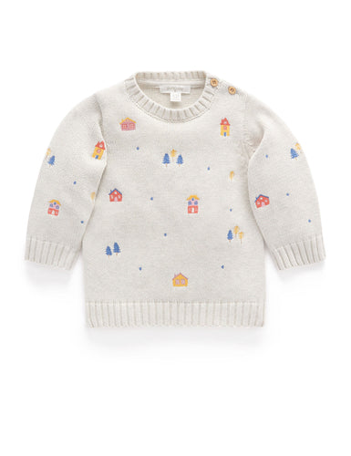 Snowy Embroidered Jumper Cloud (Various Sizes)