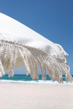 Premium Sage Striped Beach Umbrella
