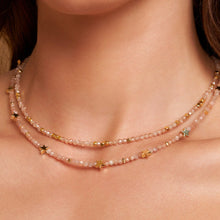 Vienna Gemstone Necklace - Rose Quartz