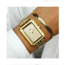 Fluette Gold Sand Textured Gold Link Watch