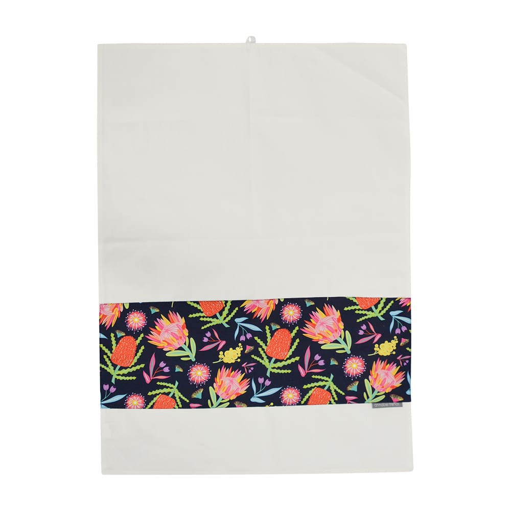 Aussie Floral Tea Towel
