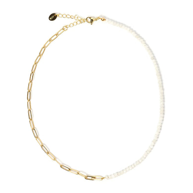 Luella Necklace with White Jade